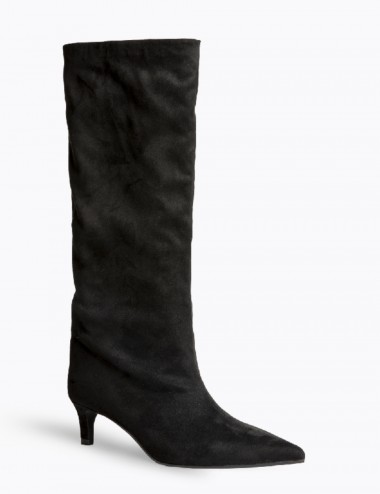 Bota tacón mini negro