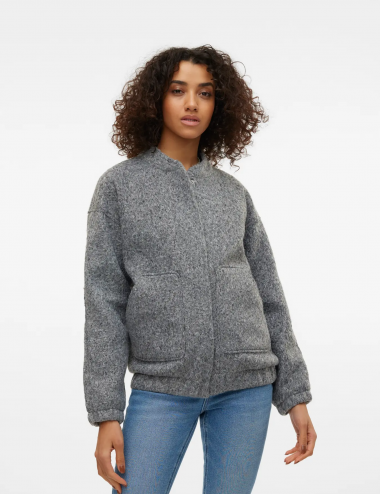 Vmamber bomber gris rizada