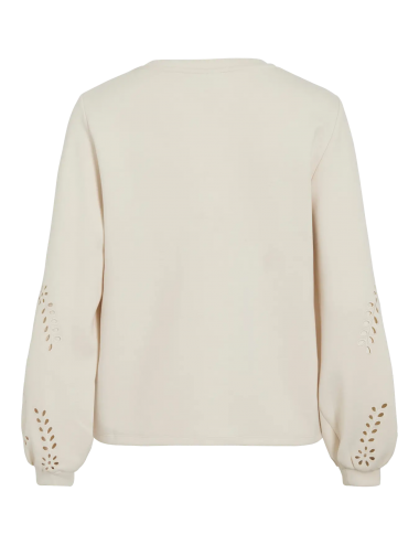 Visandy sudadera crema bordada