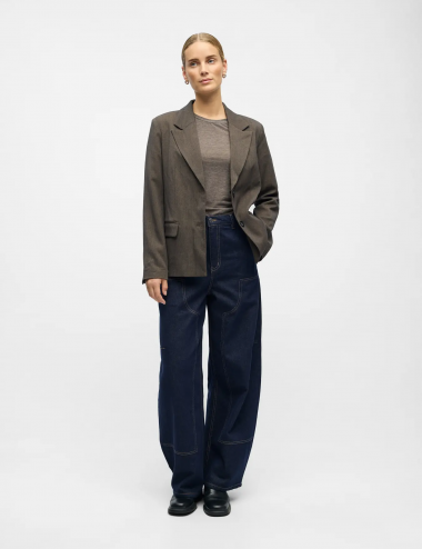 Objkara blazer marrón melange