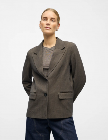 Objkara blazer marrón melange